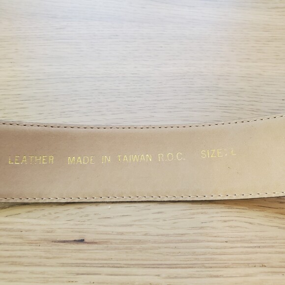 Vintage 80's Valerie Bared Gray Leather Belt - Picture 8 of 11